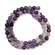 Natürlichen Amethyst Perlen Stränge&nbsp;G-F591-25-6mm-3