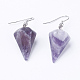 Natural & Synthetic Mixed Stone Dangle Earrings EJEW-E219-P-3