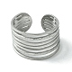 304 anello a polsino aperto in acciaio inossidabile RJEW-L110-041P-2