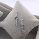 Orecchini pendenti in ottone con micro pavé di zirconi EJEW-EE0004-05P-3