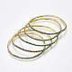 Brass Claw Chain Stretch Bracelets BJEW-T010-02G-04-1