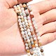 Brins de perles d'amazonite de fleurs naturelles G-G545-06-2