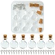 6 Stück klare Mini-Glasflaschen mit hohem Borosilikatgehalt AJEW-FS0001-09A-1