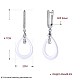 925 Sterling Silver Hoop Earrings EJEW-BB30419-WH-2