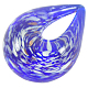 1PC Drop Handmade Silver Foil Glass Large Pendants X-SLSP380J-3-1