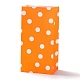 長方形のクラフト紙袋  ハンドルなし  ギフトバッグ  水玉模様  ダークオレンジ  9.1x5.8x17.9cm CARB-K002-03A-09-1