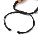Bracelets de perles tressées en cordon de coton ciré ajustable BJEW-JB05605-3