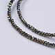 Chapelets de perles en verre électroplaqué GLAA-F079-FP01-3