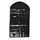 不織布ジュエリーハンギングバッグ  壁の棚のワードローブの収納袋  透明なPVC32グリッド  ブラック  82.5x46.5x0.4cm AJEW-B009-01C-2