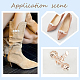 Alliage avec des décorations de chaussures en plastique imitation perle FIND-WH0126-170KCG-5