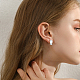 Superfindings 36 pièce de boucles d'oreilles à clipser en acier inoxydable avec plateau rond et plat KK-FH0006-69-5