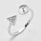Ajustable 925 anillos de pun ¢ o de plata esterlina STER-K038-010P-1