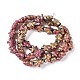 Full Plated Forsted Electroplate Glass Beads GLAA-P005-FP01-2