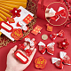 Conjunto de pinzas para el cabello de cocodrilo de tela de flor de bowknot de año nuevo chino OHAR-WH0021-31A-3