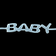 シングルフェイスサテンリボン  チロリアンテープ  単語の赤ちゃん  ライトスカイブルー  1/2インチ（13mm）  約20ヤード/ロール（18.29メートル/ロール） OCOR-R043-02A-1