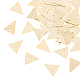 Dicosmetic 40 個三角形シェイプチャームゴールデンミニマリズムチャーム真鍮幾何学的チャームスタンピングブランクタグペンダントブランク彫刻ダングルチャームステートメントジュエリー作成用品  穴：1.2mm KK-DC0002-40-1