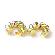 Rack Plating Brass Twist Rope Stud Earrings for Women EJEW-M215-01G-2