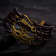 Casual Unisex Mask & Infinity Zinc Alloy and Leather Multi-strand Bracelets BJEW-BB16336-2