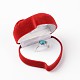 Heart Velours Ring Jewelry Boxes OBOX-F002-28B-3