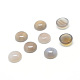 Cabochons de pierres précieuses en agate gris naturel X-G-T020-8mm-12-1