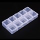 Contenedores de abalorios de plástico cuboide CON-N007-02-2