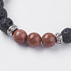 Natürliche Lava Rock Perlen Stretch Armbänder BJEW-I241-12L-2