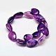 Dyed Teardrop Natural Agate Bead Strands G-M284-24-2