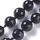 Natürliche schwarze Achat Perlen Stränge G-F620-05A-18mm-1