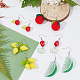 Sunnyclue DIY Früchte Thema baumeln Ohrring machen Kits DIY-SC0001-16-5