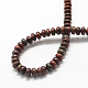 Rondelle Natural Red Jasper Beads Strands G-Q446-10-2