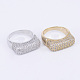 Brass Micro Pave Cubic Zirconia Finger Rings RJEW-E145-52-1