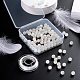 100 perles de pierre de lune blanche naturelle de 8 mm DIY-LS0002-19-5