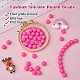100Pcs Silicone Beads Round Rubber Bead 15MM Loose Spacer Beads for DIY Supplies Jewelry Keychain Making JX455A-2
