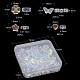 4スタイルの電気メッキガラスビーズ  混合図形  ミックスカラー  10x10x5mm  穴：1mm  160個/スタイル GLAA-YW0001-28-3
