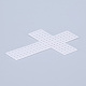 プラスチックメッシュキャンバスシート  刺繍用  アクリル毛糸クラフト  ニットとかぎ針編みのプロジェクト  クロス  ホワイト  7.7x5.5x0.15mm  穴：2x2mm DIY-M007-15-2