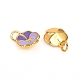 Charms smalto ottone&nbsp;X-ZIRC-F816-02C-G-2