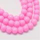 Baking Painted Glass Round Bead Strands DGLA-Q020-6mm-03-1