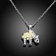 Zinc Alloy Hollow Elephant Luminous Noctilucent Necklaces NJEW-BB03245-C-3