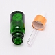 ガラスドロッパーボトル  スポイト付き  旅行用エッセンシャルオイル香水化粧品液  コラム  グリーン  80.5ミリメートル 容量：10ミリリットル MRMJ-WH0062-39B-2