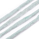 100％手作りウール糸  ライトシアン  3~6mm  約20m /ロール OCOR-S121-01A-05-3