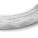 テクスチャード加工されたアルミニウムワイヤー  曲げ可能なメタルクラフトワイヤー  フラットクラフトワイヤー  カボションフレーミング用ベゼルワイヤー  銀  18ゲージ  5x1mm  約6.56フィート（2m）/ロール X-AW-R008-2m-01-2