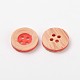 Flat Round 4-Hole Resin Buttons BUTT-N011-04G-1