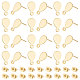 Dicosmetic 60 pieza pendiente de lágrima pendiente de lágrima dorada pendiente de perno prisionero con bucle en blanco poste de oreja pendientes colgantes fornituras con parte posterior de pendiente de mariposa para hacer pendientes de diy STAS-DC0009-97-1