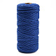 コットン糸  マクラメコード  装飾的な糸のスレッド  DIYの工芸品について  ギフトラッピングとジュエリー作り  藤紫色  3mm  約109.36ヤード（100m）/ロール。 OCOR-T001-02-34-1