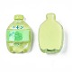 半透明の樹脂カボション  葡萄柄のボトル  薄緑  27x16.5x7mm X-CRES-N024-76-2