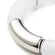 Set di braccialetti elastici con perline tubolari curve per ragazze BJEW-JB06947-15