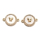 Natural White Shell Connector Charms BSHE-G034-36G-1