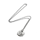 Skull Rhinestone Pendant Necklaces with Rolo Chains NJEW-F309-01-2