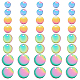 DICOSMETIC 40Pcs 4 Sizes Stainless Steel Flat Round Tag Charms Pendants Multi-color Stamping Blank Tag Pendants with Various Size for Jewelry Making Crafting Findings Accessory STAS-DC0005-79-1