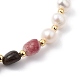 Natürliche kultivierte Süßwasserperlen Perlen Armbänder BJEW-JB05491-5